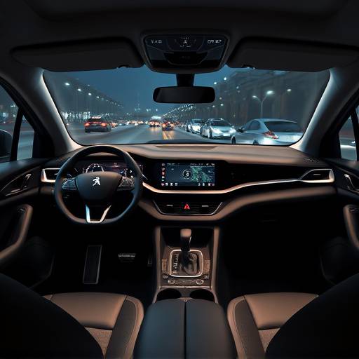 Interior moderno del Peugeot 3008 SUV con i-Cockpit.